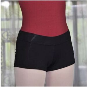 Dance Shorts Roll Down Black Ballet Lycra